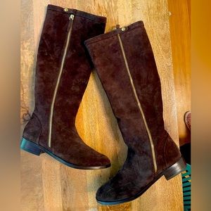 J CREW BROWN SUEDE BOOTS - size 7